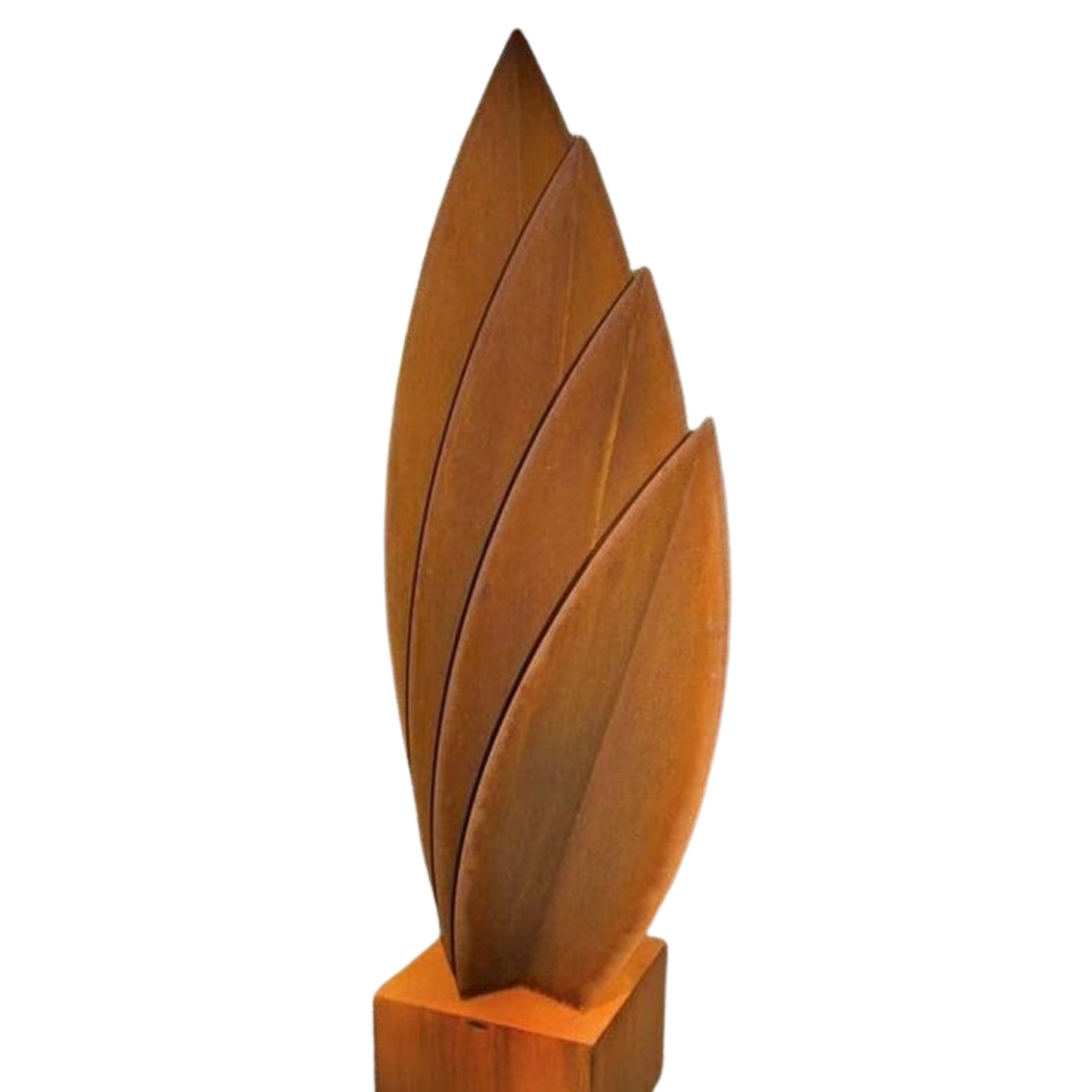 Rusty Stone Garden Art – Corten Steel Leaf Sculpture