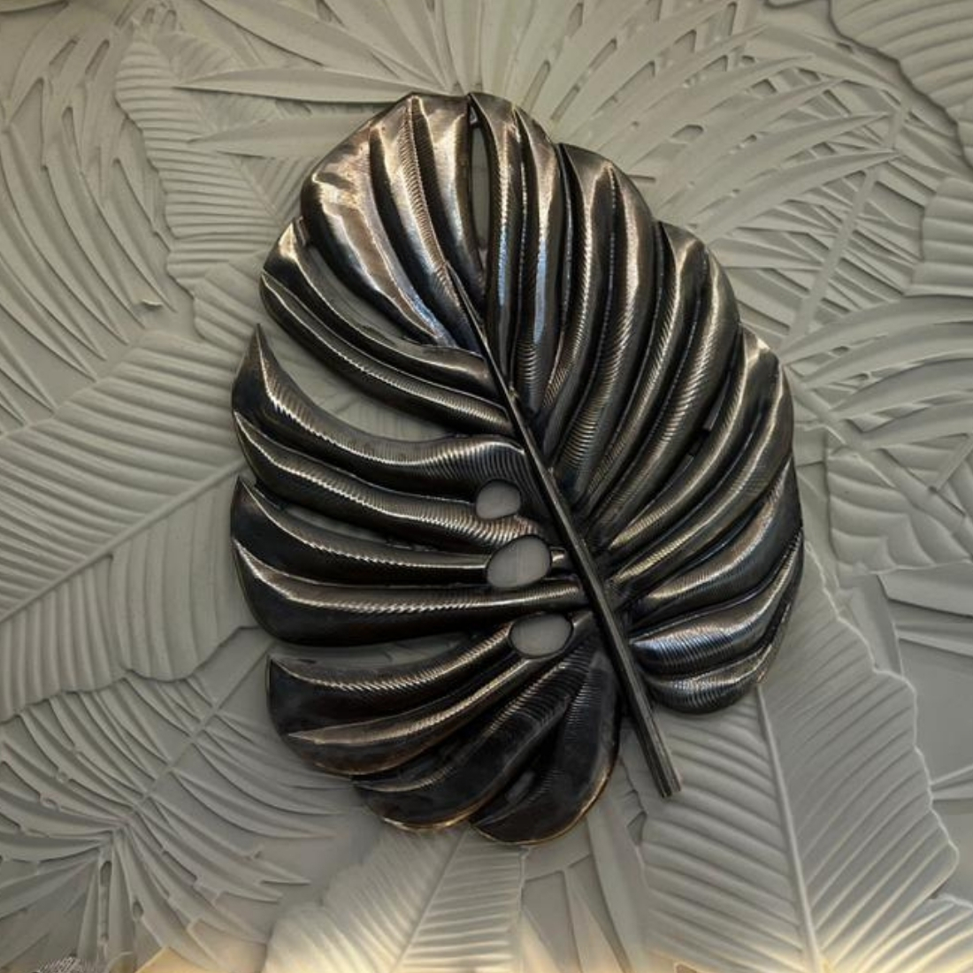 Handmade Stone Leaf Wall Art – Premium Designer Wall Sculpture